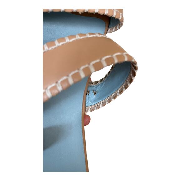 FRANCES VALENTINE Leather Sandals Clogs Wooden Soles Platform Slides Italy 9 EUC - Picture 6 of 13